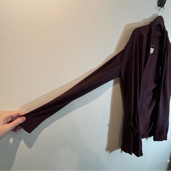 WILFRED Sz S Open Front Cardigan Silk Cotton Cashmere Blend With Pockets Aritzia - Picture 4 of 9